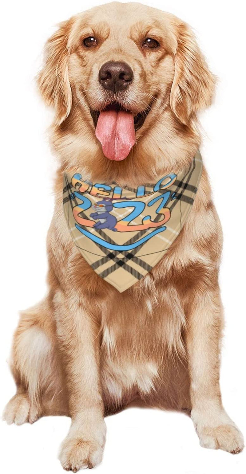 Hello 2023 Pet Dog and Cat Decorative Triangle Scarf,Dog Bandana,Breathable and Stain Resistant. Animals & Pet Supplies > Pet Supplies > Dog Supplies > Dog Apparel ZALTAS   