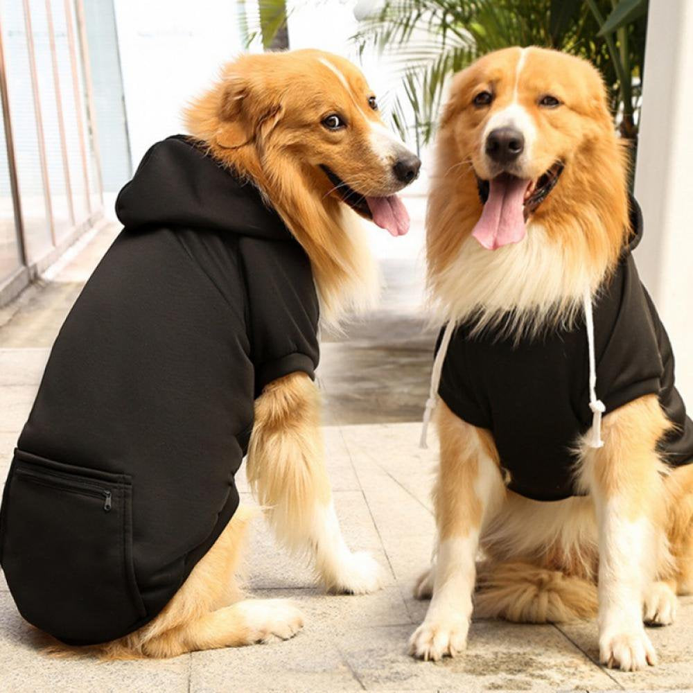 Pet Dog Hoodie Sweaters with Hat, Cold Weather Hoodies with Pocket Hooded Clothes Apparel Costume Puppy Cat Winter Jacket Warm Coat Sweater for Small Medium Large Dogs Cats Puppy Animals & Pet Supplies > Pet Supplies > Cat Supplies > Cat Apparel FYCONE   