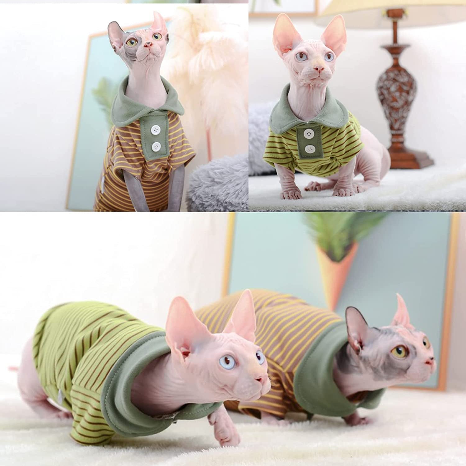 Bonaweite Sphynx Cat Clothes, Cat Sweaters for Cats Only, Turtleneck Sphynx  Cat Sweaters, Cat Clothes for Cats Only, Svinx Hairless Cat Kitten Clothes