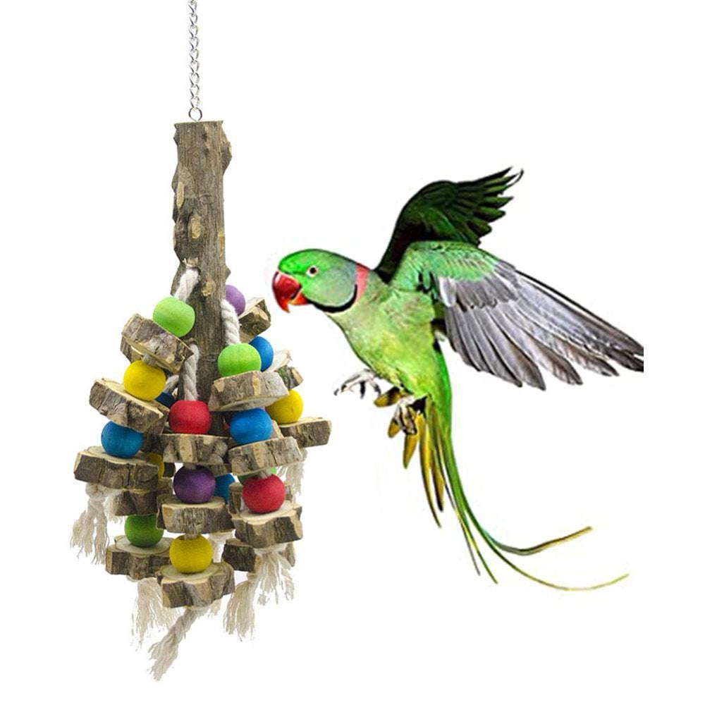 Bite Bird Cage Toy for Macaws Cockatoo Large Parrot Teether Toy Bird Parrot Blocks Ripped Toy Animals & Pet Supplies > Pet Supplies > Bird Supplies > Bird Toys Pangheng   