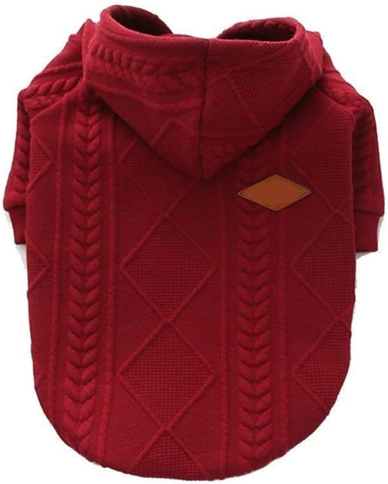 Meioro Dog Sweater Zipper Hooded Dog Cat Clothes Cute Pet Clothing Warm Hooded Winter Warm Puppy French Bulldog Pug (S, Pink) Animals & Pet Supplies > Pet Supplies > Dog Supplies > Dog Apparel meioro Red Small 