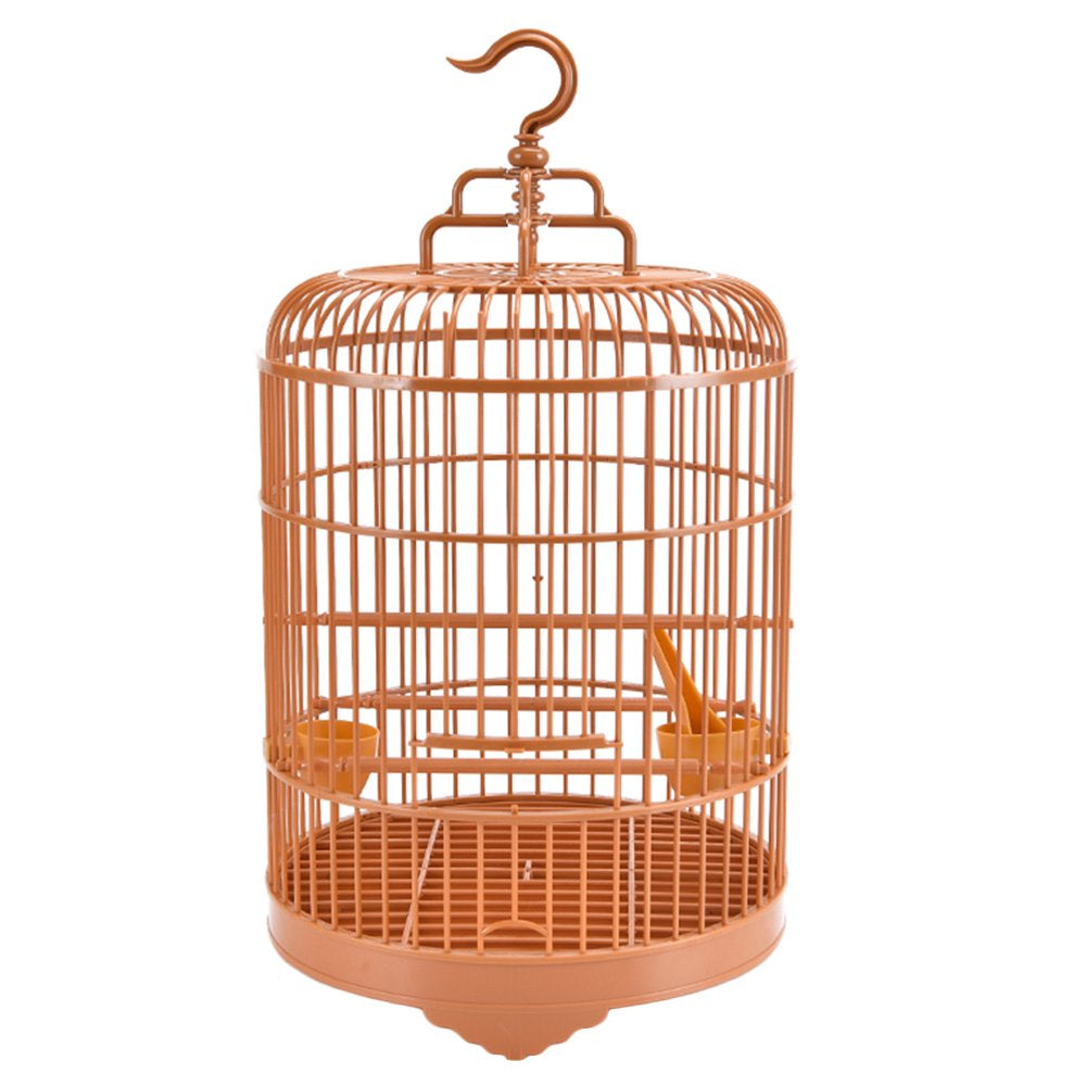 Cage Bird round Cages Hanging Parakeet Parrot Small Stand Budgie Parakeets Plastic Birds Travel Decorative Birdcage Animals & Pet Supplies > Pet Supplies > Bird Supplies > Bird Cages & Stands NUOLUX   