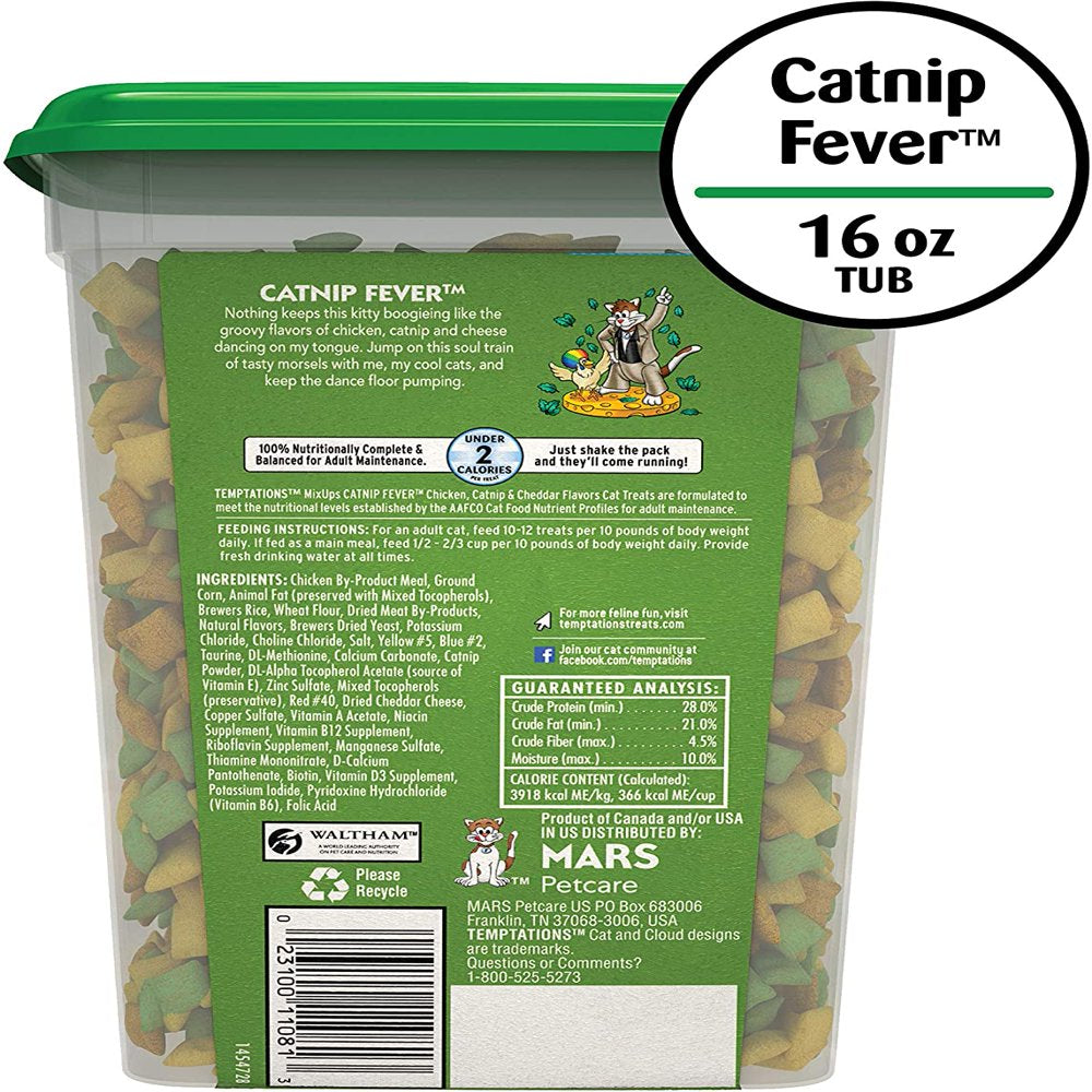 TEMPTATIONS Mixups Crunchy and Soft Cat Treats, 16 Oz., Pouches and Tubs (4 Pack) Animals & Pet Supplies > Pet Supplies > Cat Supplies > Cat Treats Temptations   