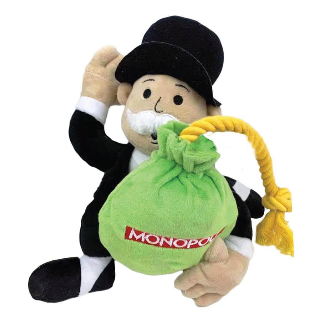 Hasbro Mr. Monopoly Uncle Pennybags Squeak & Crinkle Plush Dog Toy, 10 Inches Animals & Pet Supplies > Pet Supplies > Dog Supplies > Dog Toys Hasbro   