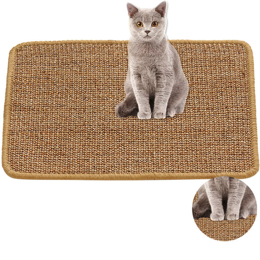 Natural Sisal Cat Scratcher Mat Durable Anti-Slip Cat Scratch Pad Cat Scratching Pad Pet Cat Dog Scratch Board Protector for Cat Grinding Claws Protecting Furniture Cat Play Toys Random Color Animals & Pet Supplies > Pet Supplies > Cat Supplies > Cat Furniture URBEST XL: 19.68*31.5"  