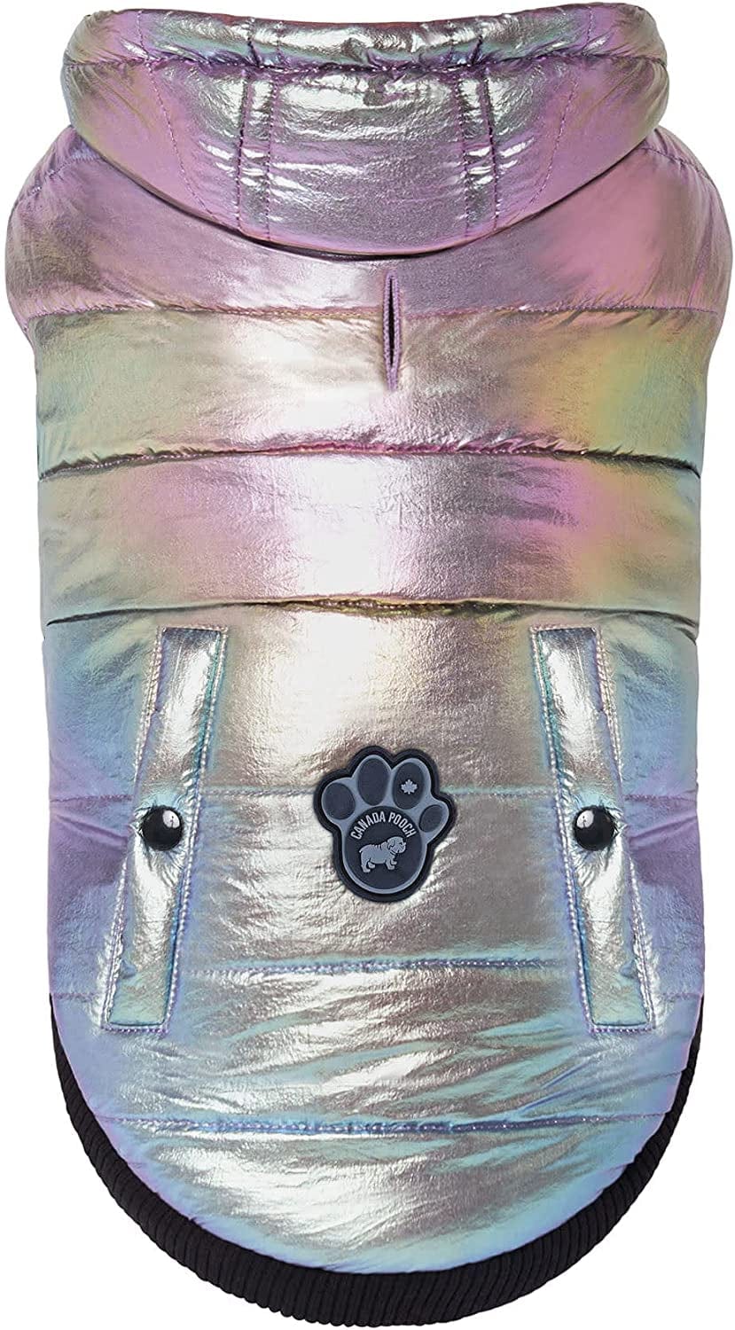 Canada Pooch Iridescent Shiny Puffer Vest for Dogs, Xx-Small Animals & Pet Supplies > Pet Supplies > Dog Supplies > Dog Apparel Canada Pooch   