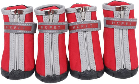 CAPT.SNOOZE Waterproof Pet Dog Paw Shoes Warm Anti-Slip Snow Boots Dog Footwear Paw Protectors for Dogs Cats(Xxl,Red) Animals & Pet Supplies > Pet Supplies > Dog Supplies > Dog Apparel CAPT.SNOOZE Red S 