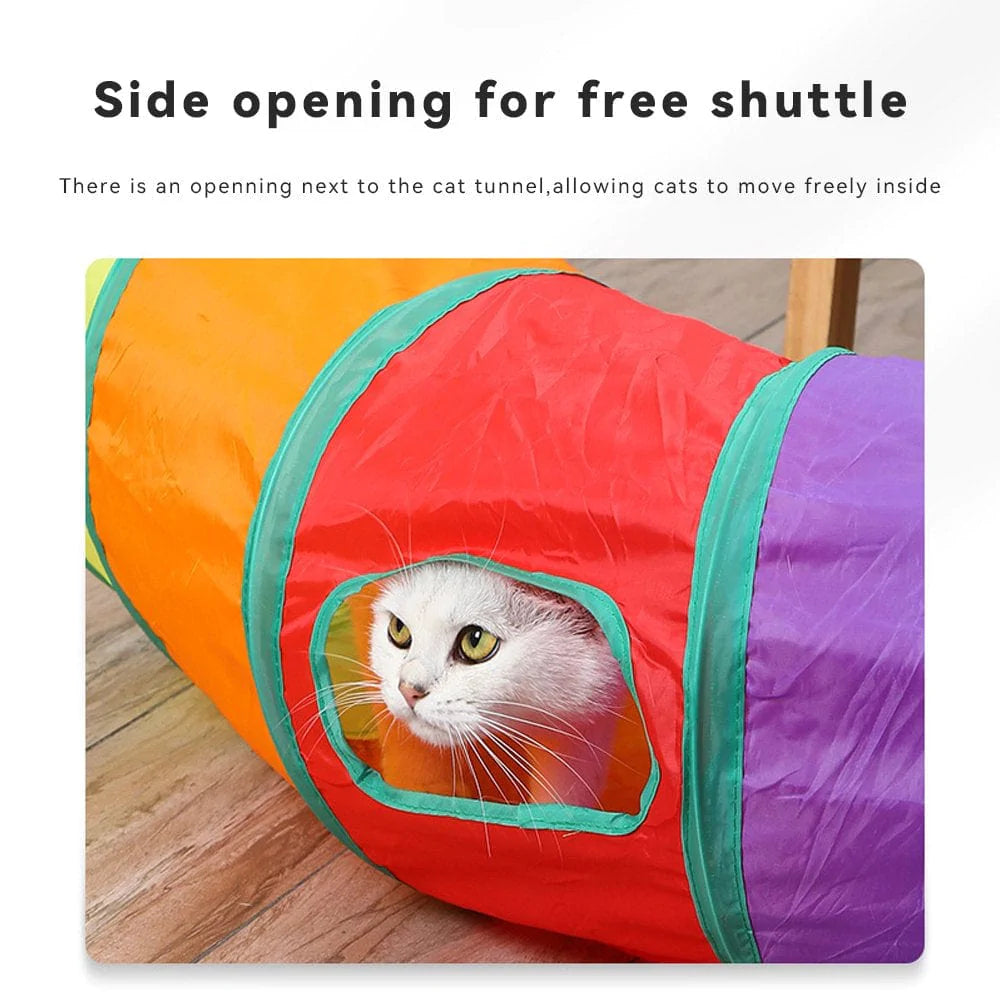 Carkira Cat Toy with Ball, Interactive Peek-A-Boo Colorful S Tunnel for Indoor Cats Animals & Pet Supplies > Pet Supplies > Cat Supplies > Cat Toys Carkira   