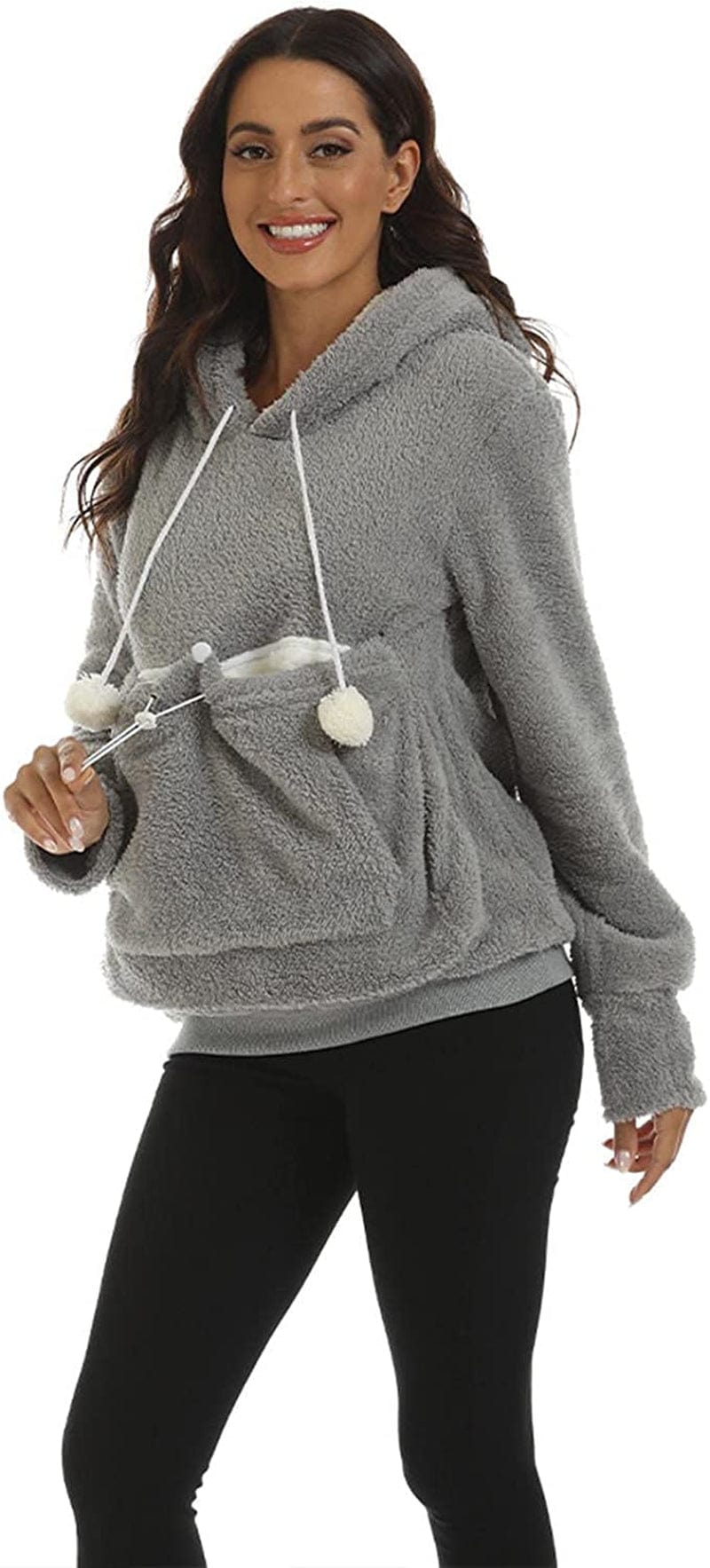 Plush best sale hooded sweater