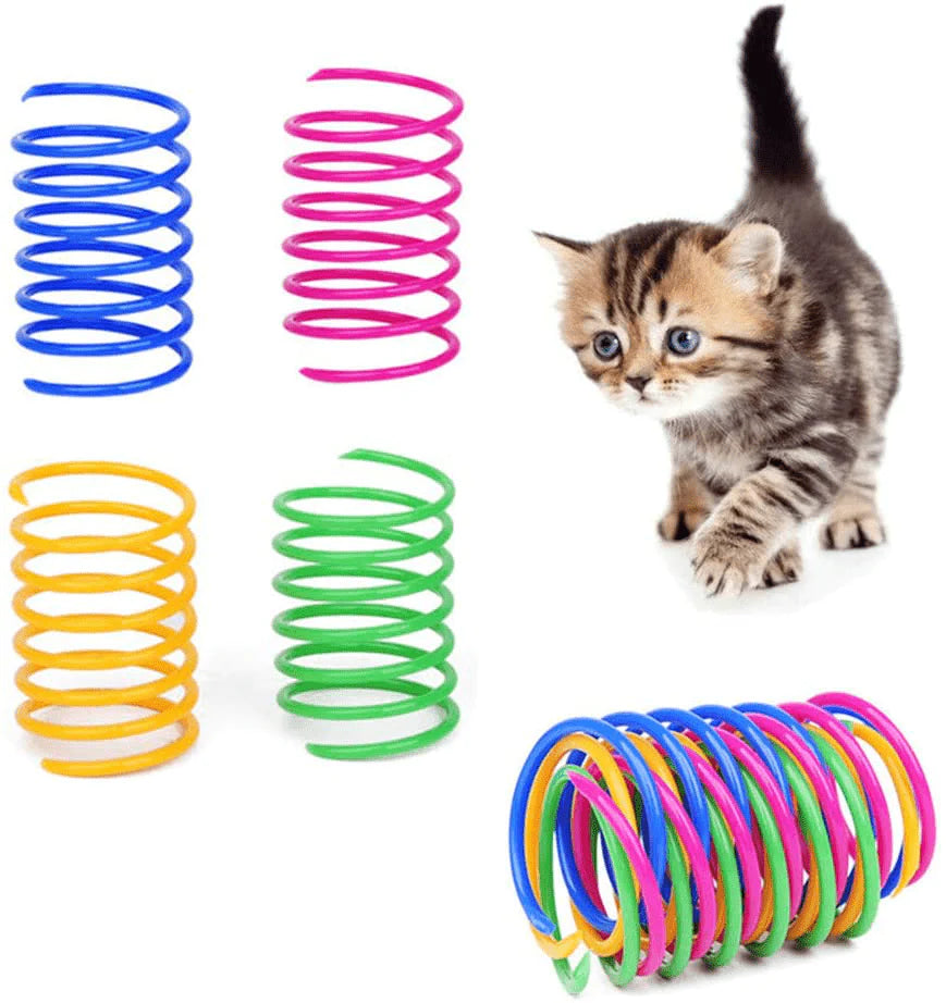 Cat Spring Toys- 60Pack Colorful Coils for Kittens Creative Supplies Spiral Springs Coil Springs for Cats Kittens,Lightweight Durable Plastic Animals & Pet Supplies > Pet Supplies > Cat Supplies > Cat Toys Cacovedo   