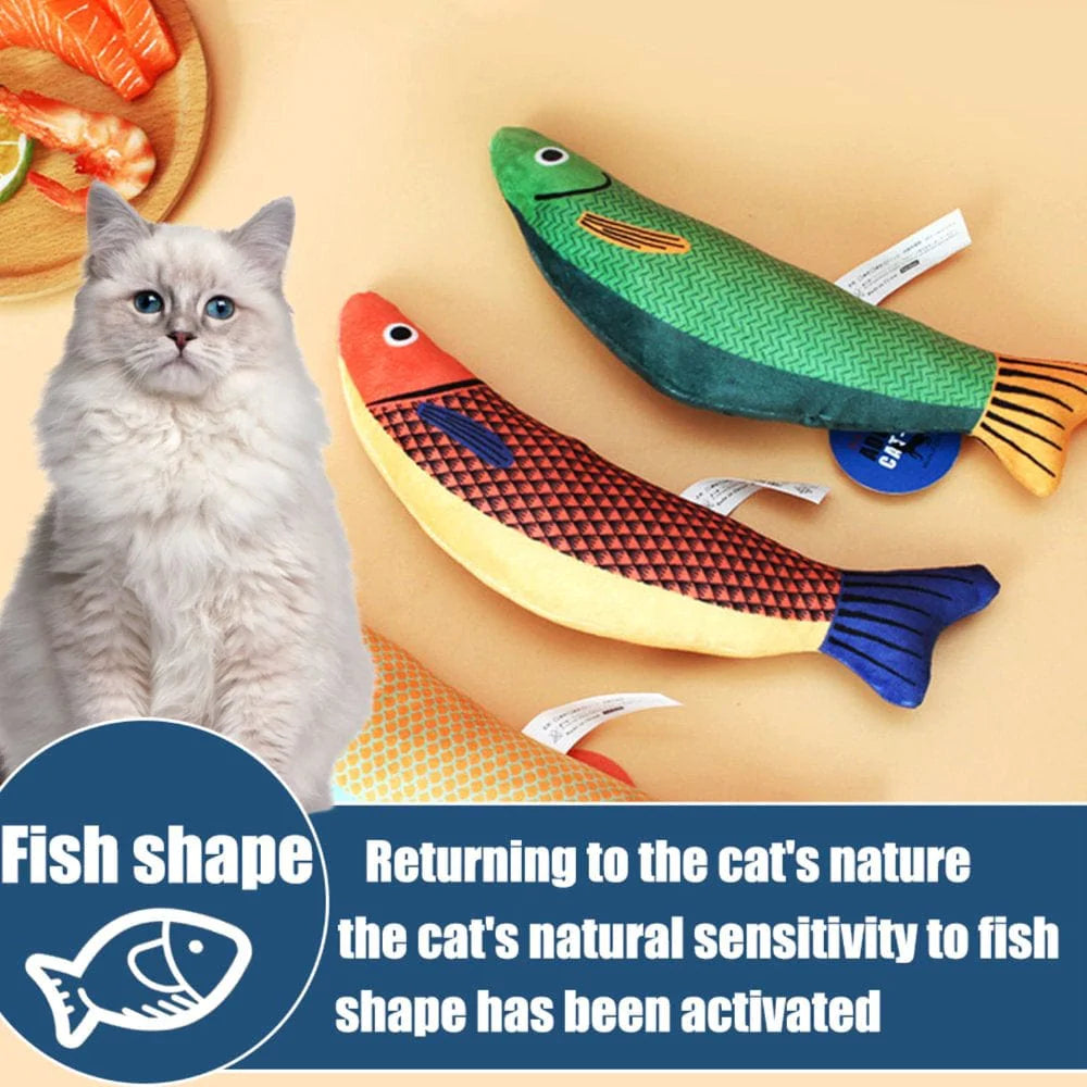 Cats Catnip Toys,Realistic Fish Interactive Toys for Kitty Pets