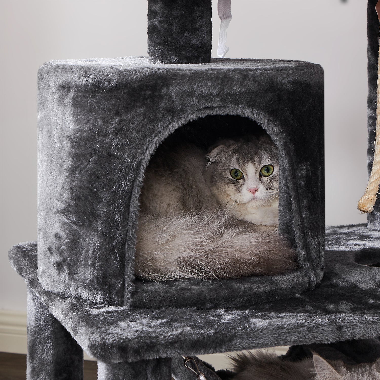 BEWISHOME Cat Tree Condo Furniture Kitten Activity Tower Pet Kitty Play House with Scratching Posts Perches Hammock MMJ01 Animals & Pet Supplies > Pet Supplies > Cat Supplies > Cat Furniture BEWISHOME   