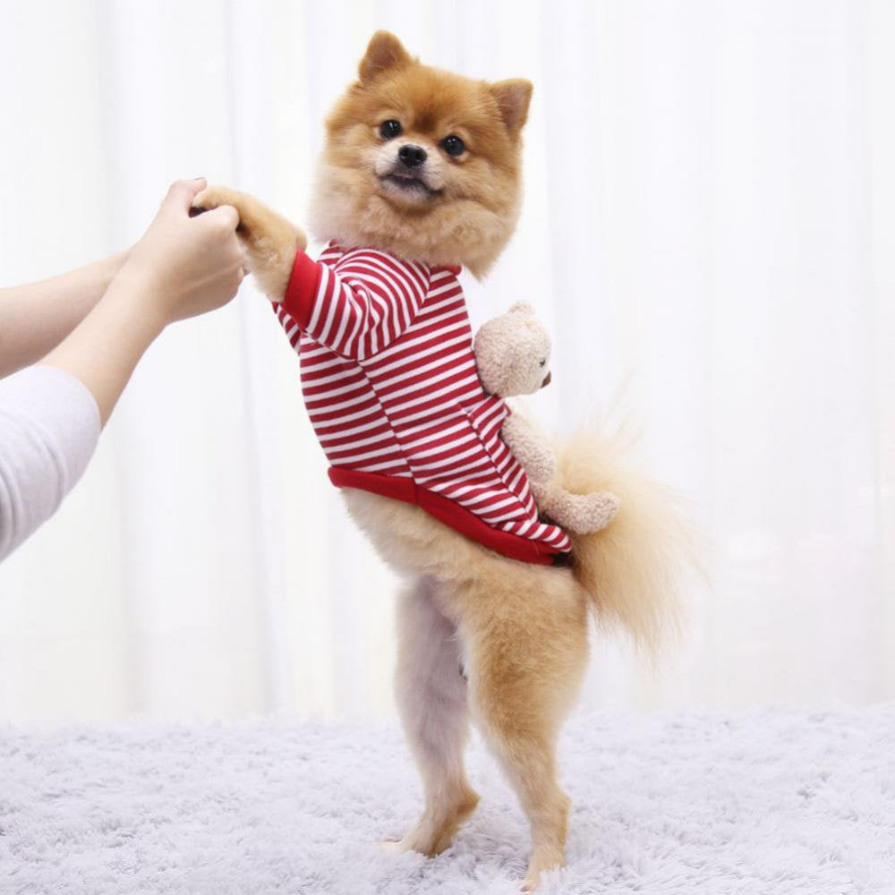 Dog Sweaters Pocket Bear Cold Weather Cute Dog Sweaters Clothes Apparel Costume Puppy Cat Autumn Winter Warm Coat Sweater for Small Dogs Cats Puppy Animals & Pet Supplies > Pet Supplies > Dog Supplies > Dog Apparel Stibadium   