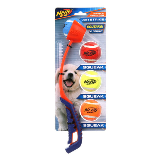 Nerf Dog 13” Air Strike Launcher 4 Ball Fetch Set for Puppies and Small Dogs Animals & Pet Supplies > Pet Supplies > Dog Supplies > Dog Toys Gramercy Products   