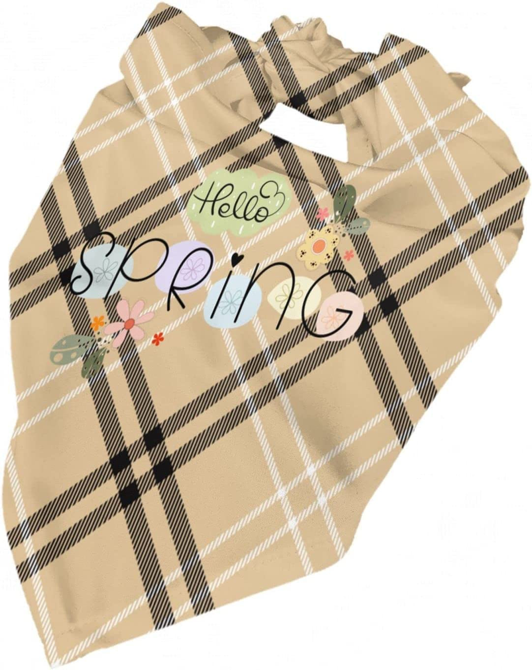 Hello Spring Hand Lettering Pet Dog and Cat Decorative Triangle Scarf,Dog Bandana,Breathable and Stain Resistant. Animals & Pet Supplies > Pet Supplies > Dog Supplies > Dog Apparel ZALTAS   