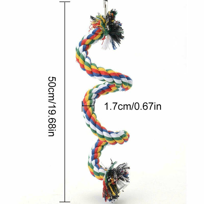 Beinou Pets Parrot Hanging Swing Chew Toy Rope Bite Toys for Bird Budgies Parakeet Rope Animals & Pet Supplies > Pet Supplies > Bird Supplies > Bird Toys Beinou   