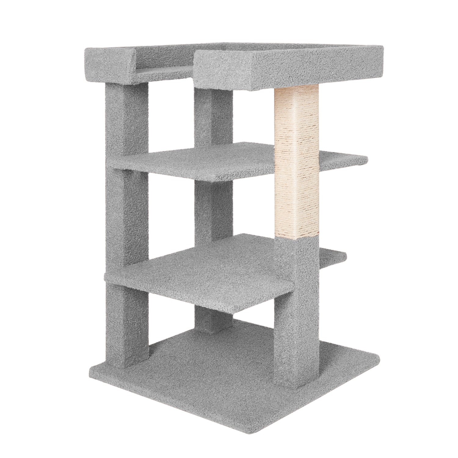 Naomi Home Multi-Level Cat Scratch Tower Wooden Furniture, Cat Home for Large, Small, Little Cats-Color: Beige Animals & Pet Supplies > Pet Supplies > Cat Supplies > Cat Furniture Naomi Home   