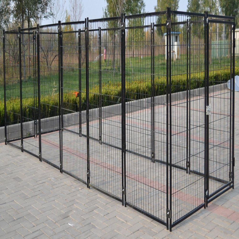 Omitree 9 X 9 X 3.93 Ft Modular Dog Exercise Fence Barrier Pet Cat Run New Pen Animals & Pet Supplies > Pet Supplies > Dog Supplies > Dog Kennels & Runs Omitree   