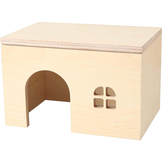 Detachable Hamster Hideout Wooden Hamster House with Platform Waterproof Hamster Cage Accessories Small Animal Houses & Habitats Decor for Dwarf Syrian Hamster,Gerbil,Mouse Animals & Pet Supplies > Pet Supplies > Small Animal Supplies > Small Animal Habitats & Cages KOL PET   