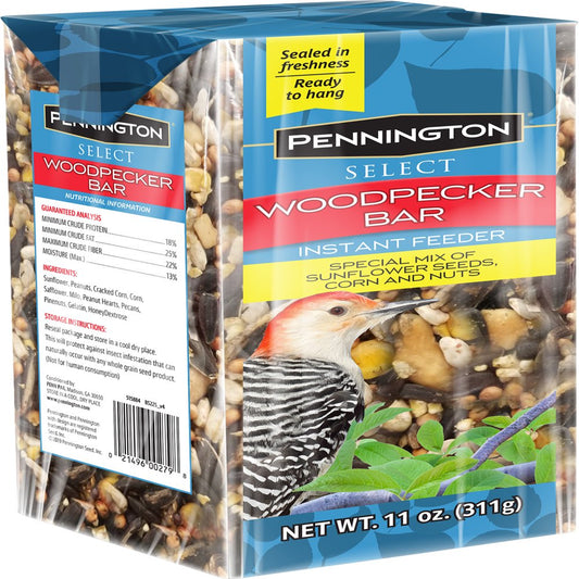 Pennington Woodpecker Bar Wild Bird Feed and Seed Cake, 11 Oz.