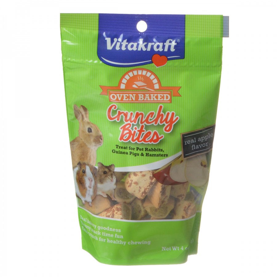Vitakraft Crunchy Bites with Real Apple Flavor Small Animal Treat, 4 Oz. Animals & Pet Supplies > Pet Supplies > Small Animal Supplies > Small Animal Treats Vitakraft Sun Seed   