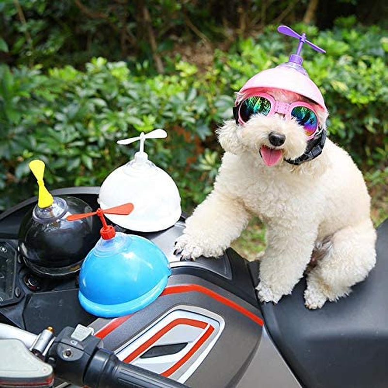 Pearlead Pet Dog Motorcycles Bike Helmet Cat Pet Costumes Hat with Propeller and Sunglasses for Sun Rain Protection in Summer Black Dragonfly M Animals & Pet Supplies > Pet Supplies > Dog Supplies > Dog Apparel Pearlead   