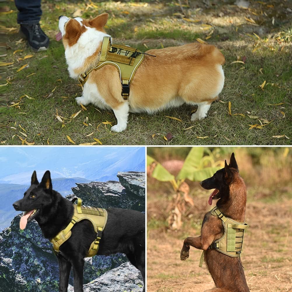 CBBPET Tactical Dog Harness for Small Medium Large Dogs No Pull Adjustable Harness Training Easy Control Pet Vest,Reflective Working Training Animals & Pet Supplies > Pet Supplies > Dog Supplies > Dog Apparel CBBPET   