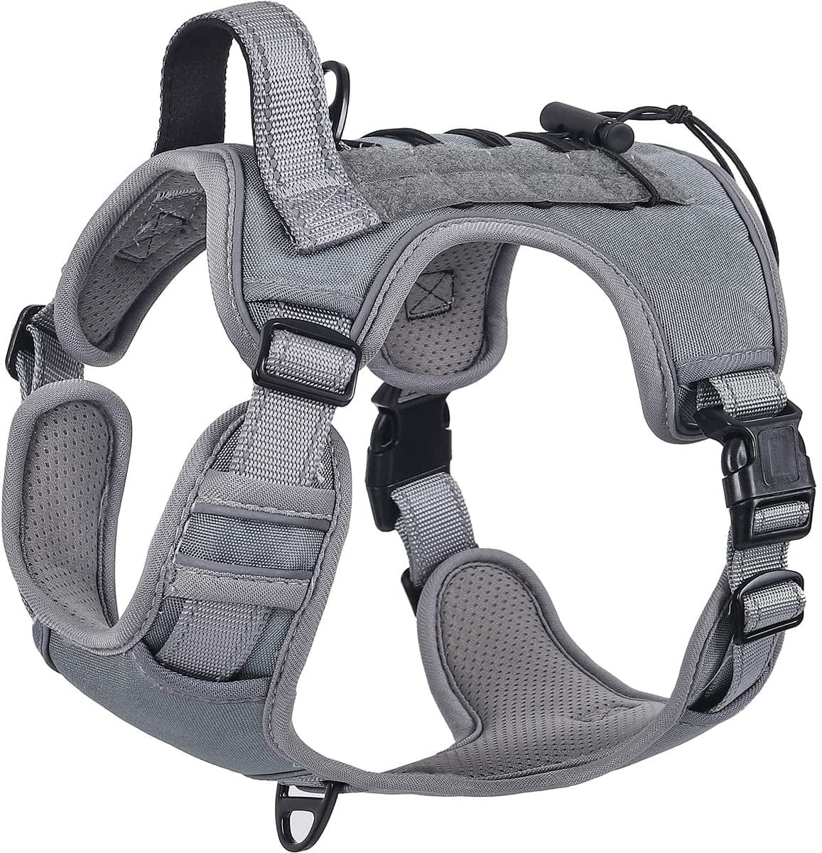 CBBPET Tactical Dog Harness for Small Medium Large Dogs No Pull Adjustable Harness Training Easy Control Pet Vest,Reflective Working Training Animals & Pet Supplies > Pet Supplies > Dog Supplies > Dog Apparel CBBPET Grey M(Neck:17 - 26,Chest:24 - 36) 