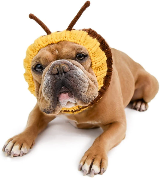 Zoo Snoods Bee Costume for Dogs, Medium - Warm No Flap Ear Wrap Hood for Pets, Bumble Bee Dog Outfit for Winters, Halloween, Christmas & New Year, Handmade Soft Yarn Ear Covers Animals & Pet Supplies > Pet Supplies > Dog Supplies > Dog Apparel Zoo Snoods Medium  
