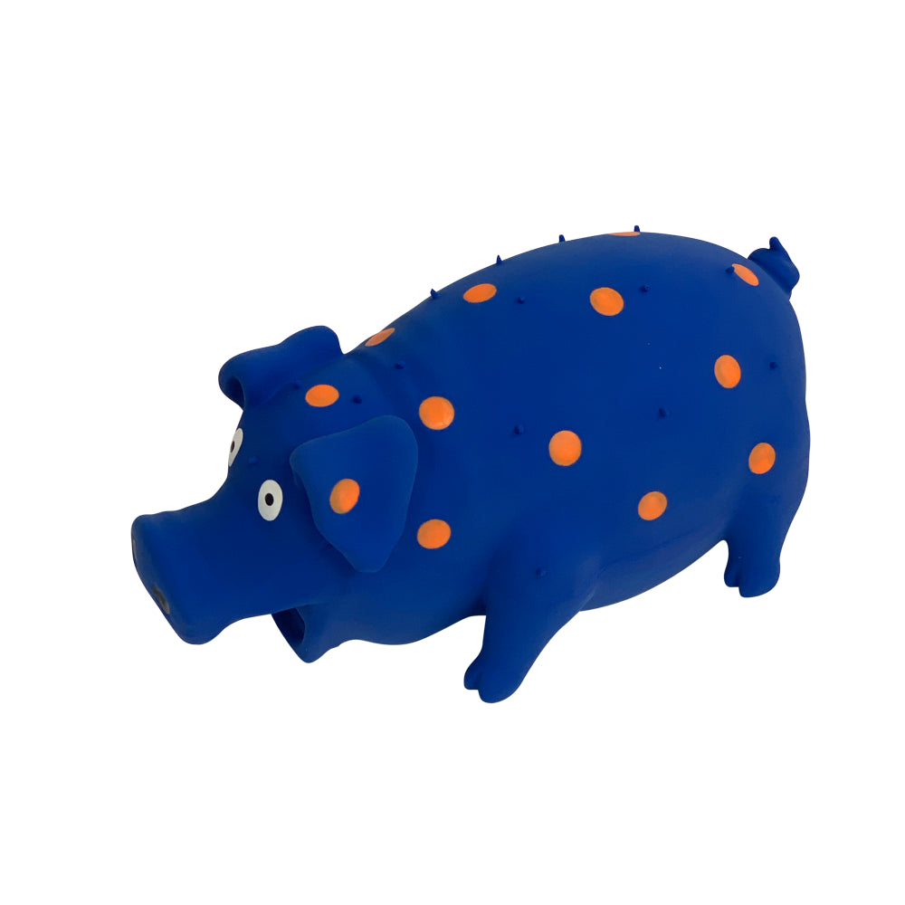 Vibrant Life Pigglesworth Latex Dog Toy, Blue Animals & Pet Supplies > Pet Supplies > Dog Supplies > Dog Toys Multipet   