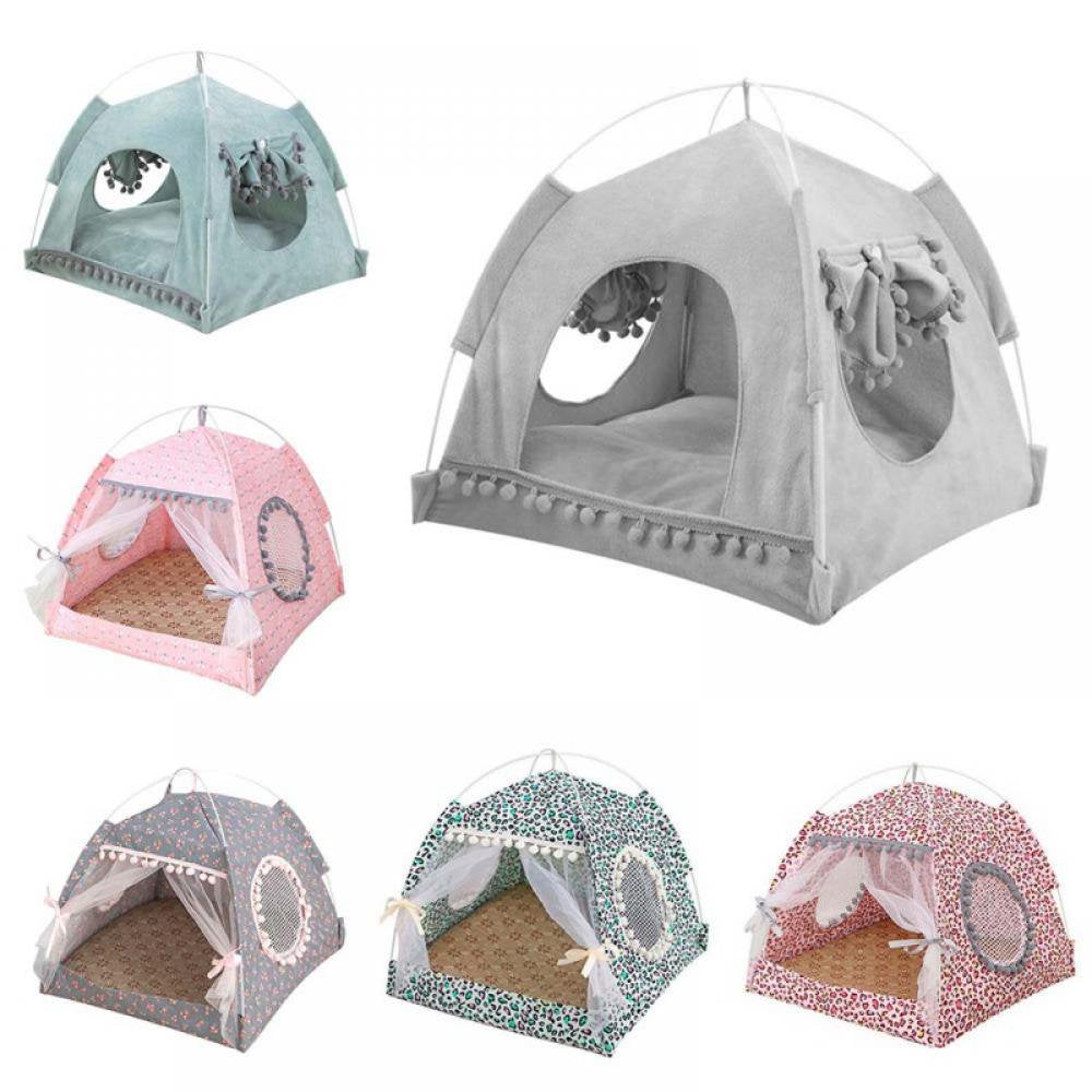 Stibadium Pet Tent Cave Bed for Cat Small Dog, with Removable Washable Cushion Pillow, Portable Folding Cat Tent Kitten Bed Cat Hut Microfiber Cozy Cave, S-XL Animals & Pet Supplies > Pet Supplies > Cat Supplies > Cat Beds Stibadium   