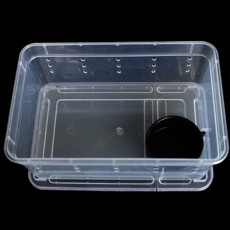 Mulanimo Transparent Feeding Box Reptile Box Amphibian for Snake Cage Lizard Spider Reptile Combination Animals & Pet Supplies > Pet Supplies > Reptile & Amphibian Supplies > Reptile & Amphibian Food Mulanimo   