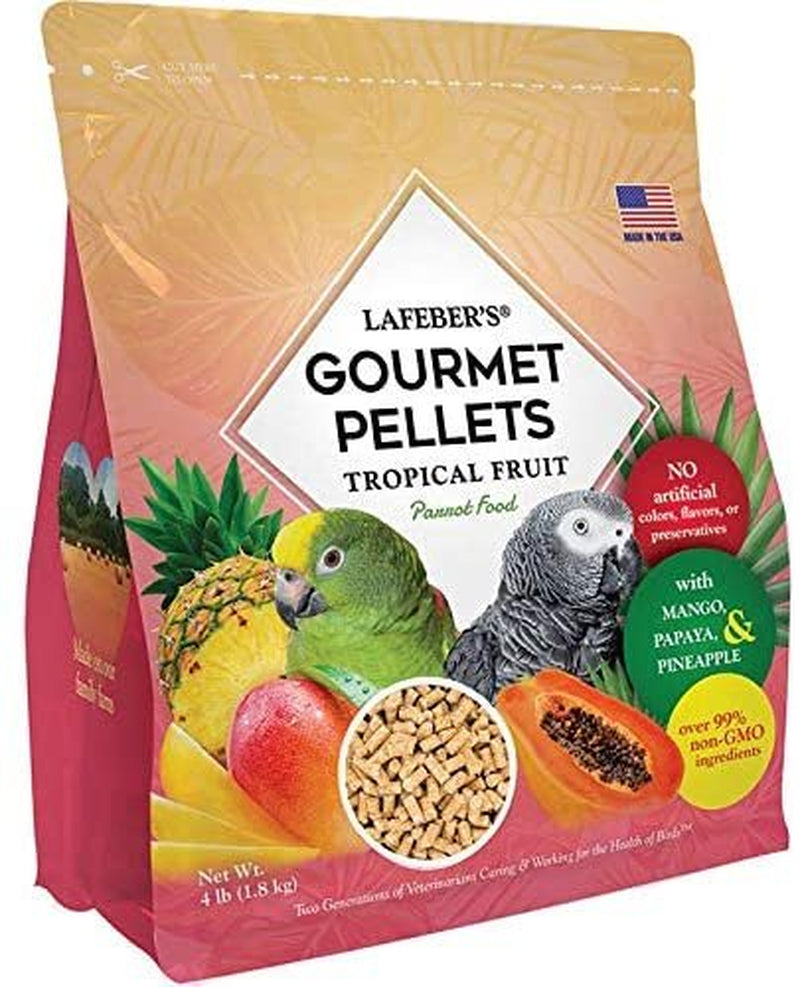 LAFEBER'S Premium Tropical Fruit Pellets Pet Bird Food, Made with Non-Gmo and Human-Grade Ingredients, for Parrots, 4 Lbs Animals & Pet Supplies > Pet Supplies > Bird Supplies > Bird Food LAFEBER COMPANY 4 lbs  