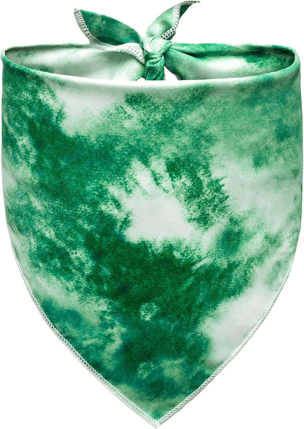 KOSONG Dog Bandanas for Small Medium Large Dogs Scarf - Premium Trendy Colorful and Durable Fabric for Birthday Dogs - Tie Dye Bandana Bibs Boy Girl (T-Green-S) Animals & Pet Supplies > Pet Supplies > Dog Supplies > Dog Apparel Song and Kong T-Green-s Small 