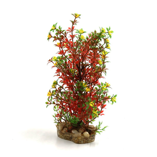 Red Plastic Plant Terrarium Decorative Habitat for Reptiles and Amphibians Animals & Pet Supplies > Pet Supplies > Small Animal Supplies > Small Animal Habitat Accessories Unique Bargains   