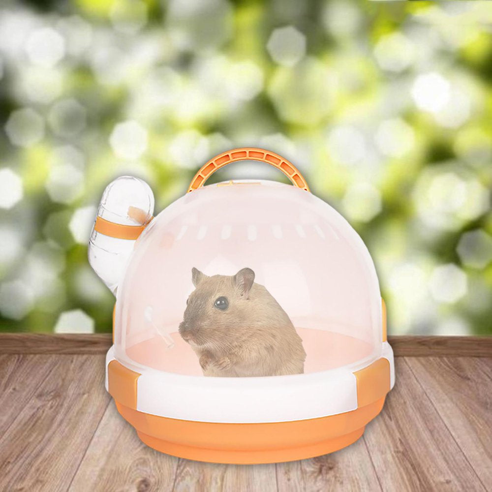 Hamster Carrier Cage,Hamster Carrier Cage Portable Squirrel Outgoing,Pet Rat Carrying Case Small Animal Travel Cages,Outdoor Guinea Handbag Habitat Vacation House,Water Bottle Transparent Animals & Pet Supplies > Pet Supplies > Small Animal Supplies > Small Animal Habitats & Cages perfk   