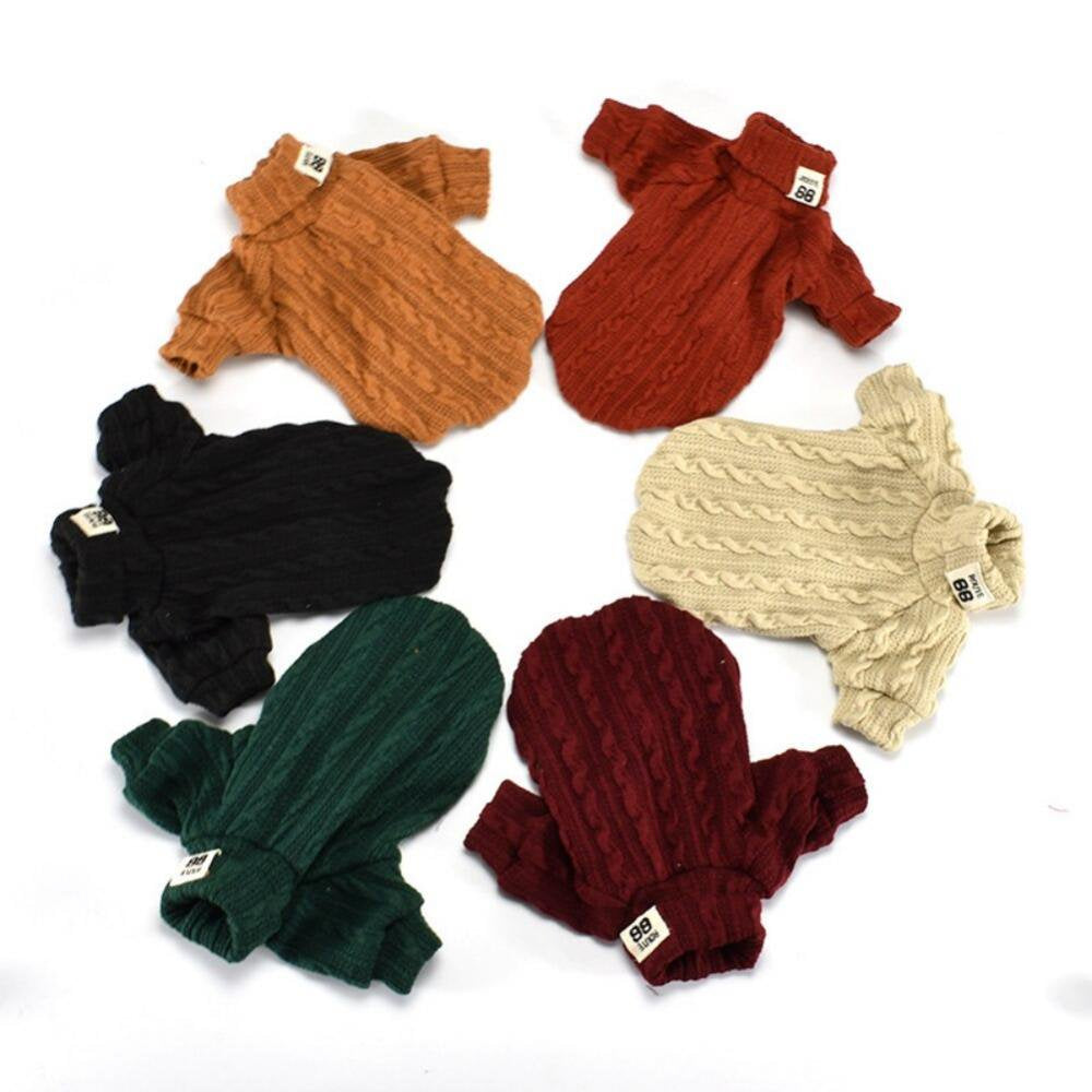 Malisata Winter Dog Knitted Warm Sweaters Coat Pet Thick Clothes Puppy Cozy Apparel Animals & Pet Supplies > Pet Supplies > Dog Supplies > Dog Apparel Malisata   