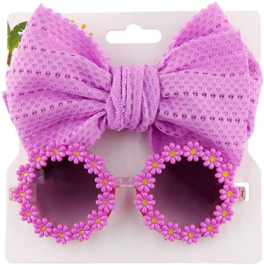 Cat Dog Sunglasses Fashion Flower Sunglasses with Bow Headband Summer Beach Dog Sunglasses Cute Dog Cat Cosplay Party Costume Photo Props(Purple) Animals & Pet Supplies > Pet Supplies > Dog Supplies > Dog Apparel generic purple  