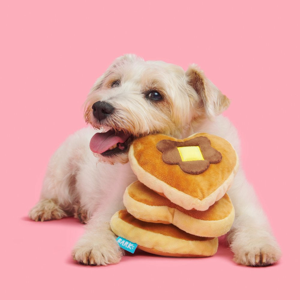 BARK Puppy Love Pancakes Dog Toy, Orange with Brown - Barkfest in Bed Animals & Pet Supplies > Pet Supplies > Dog Supplies > Dog Toys BARK   