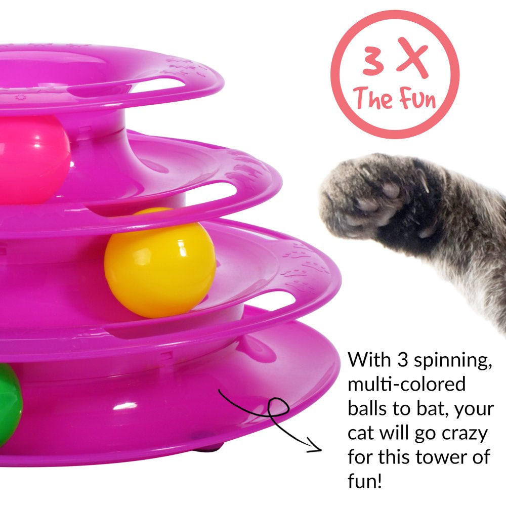 Pet Zone Busy Ball Three Tier Cat Tower Interactive Cat Toy Animals & Pet Supplies > Pet Supplies > Cat Supplies > Cat Toys Pet Zone   