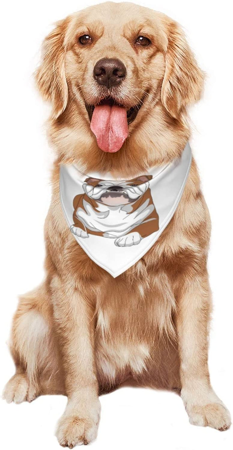 Cute Bulldog Pet Pet Dog and Cat Decorative Triangle Scarf,Dog Bandana,Breathable and Stain Resistant. Animals & Pet Supplies > Pet Supplies > Dog Supplies > Dog Apparel ZALTAS   