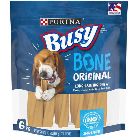 Purina Busy Small/Medium Dog Bones, Original, 6 Ct. Pouch Animals & Pet Supplies > Pet Supplies > Dog Supplies > Dog Treats Nestlé Purina PetCare Company   
