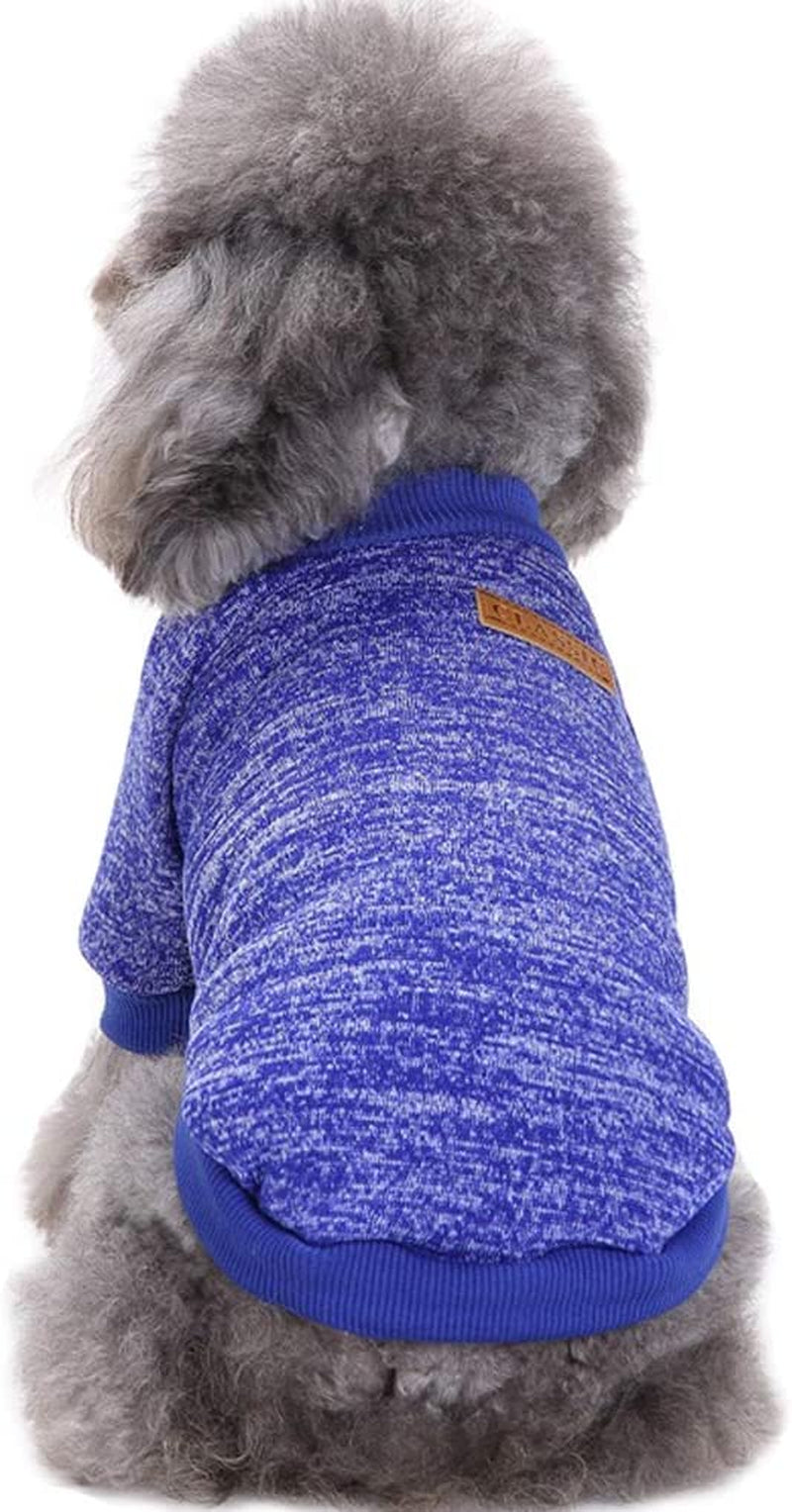 CHBORLESS Pet Dog Classic Knitwear Sweater Warm Winter Puppy Pet Coat Soft Sweater Clothing for Small Dogs (M, Grey) Animals & Pet Supplies > Pet Supplies > Dog Supplies > Dog Apparel CHBORLESS   