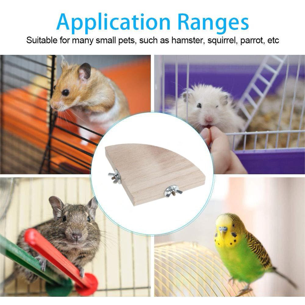 Bird Perch Platform, Parrot Stand Sector Playground Wood Perch Stand Toy Cage Accessories Exercise Toy for Parakeet Conure Cockatiel Budgie Gerbil Rat Mouse Chinchilla Hamster Animals & Pet Supplies > Pet Supplies > Bird Supplies > Bird Cage Accessories PS20220428   