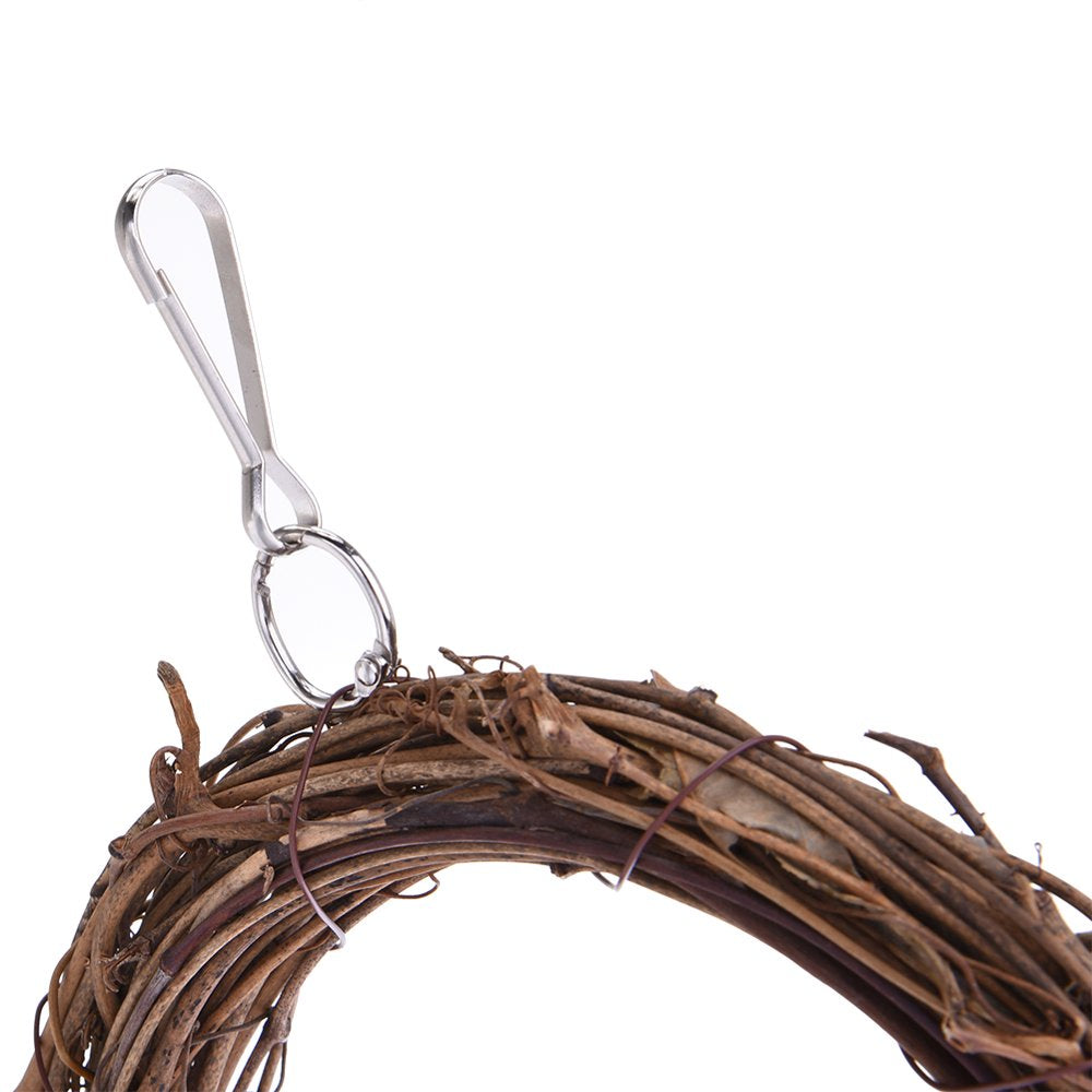 Walbest Bird Poria Vine Rattan Ring, Bird Nest Hammock, Rattan Nest, Hanging Chew with Bell Toys for Small Budgie Parrotlets Cockatiel Conure Lovebird Finch Animals & Pet Supplies > Pet Supplies > Bird Supplies > Bird Toys Walbest   