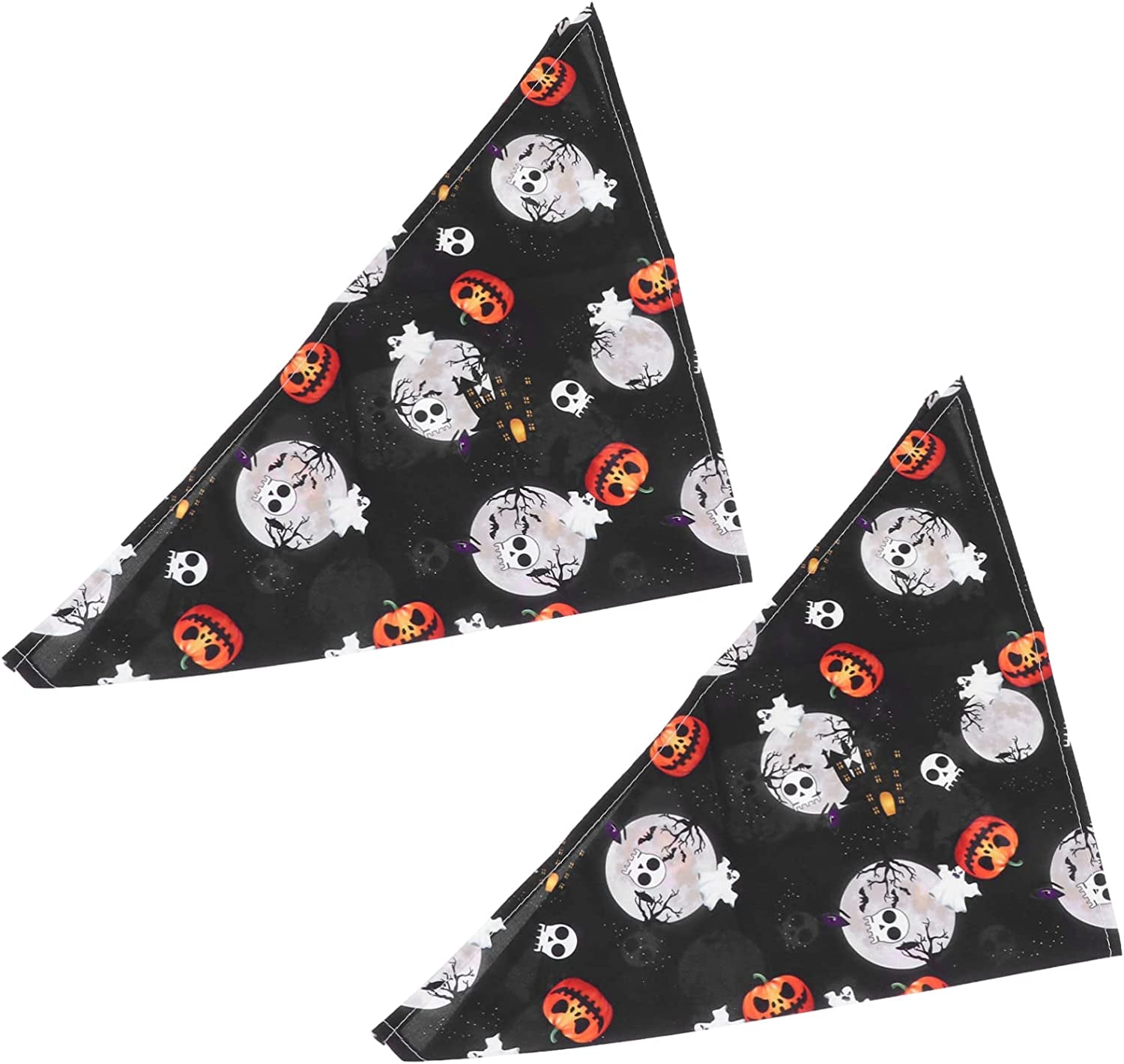 BCOATH 2 Pcs Pet Bib Cosplay Accessories Ghost Towel Pumpkin Cat Scarf Kitten Triangle Bibs Triangle Dog Necktie Dog Kerchief Washable Neckerchief Dog Bandanas Collar Polyester Bibs Animals & Pet Supplies > Pet Supplies > Dog Supplies > Dog Apparel BCOATH As Shown 42X42CM 