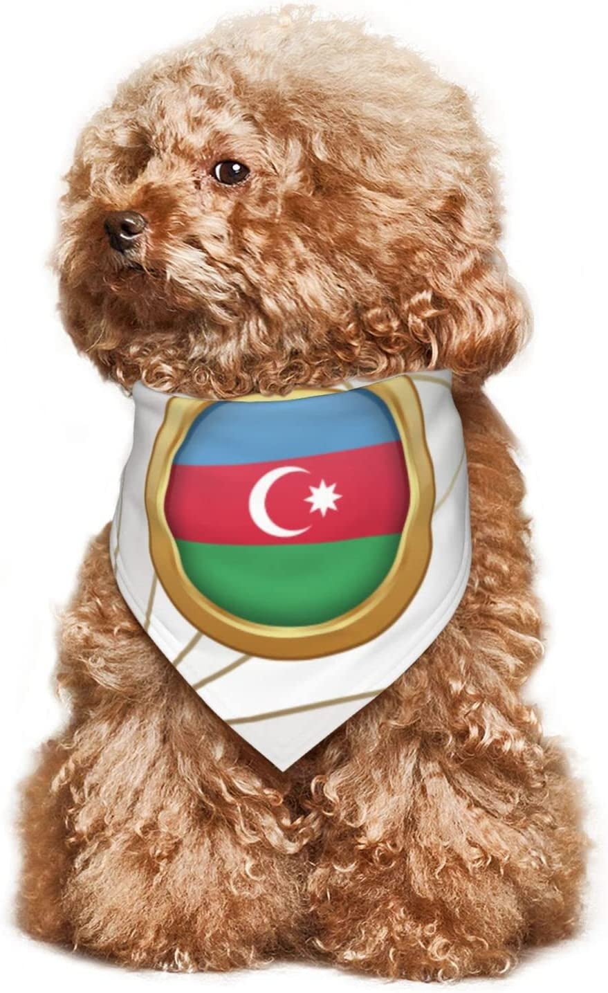 Golden Disc Azerbaijan Flag Pet Dog and Cat Decorative Triangle Scarf,Dog Bandana,Breathable and Stain Resistant. Animals & Pet Supplies > Pet Supplies > Dog Supplies > Dog Apparel ZALTAS   