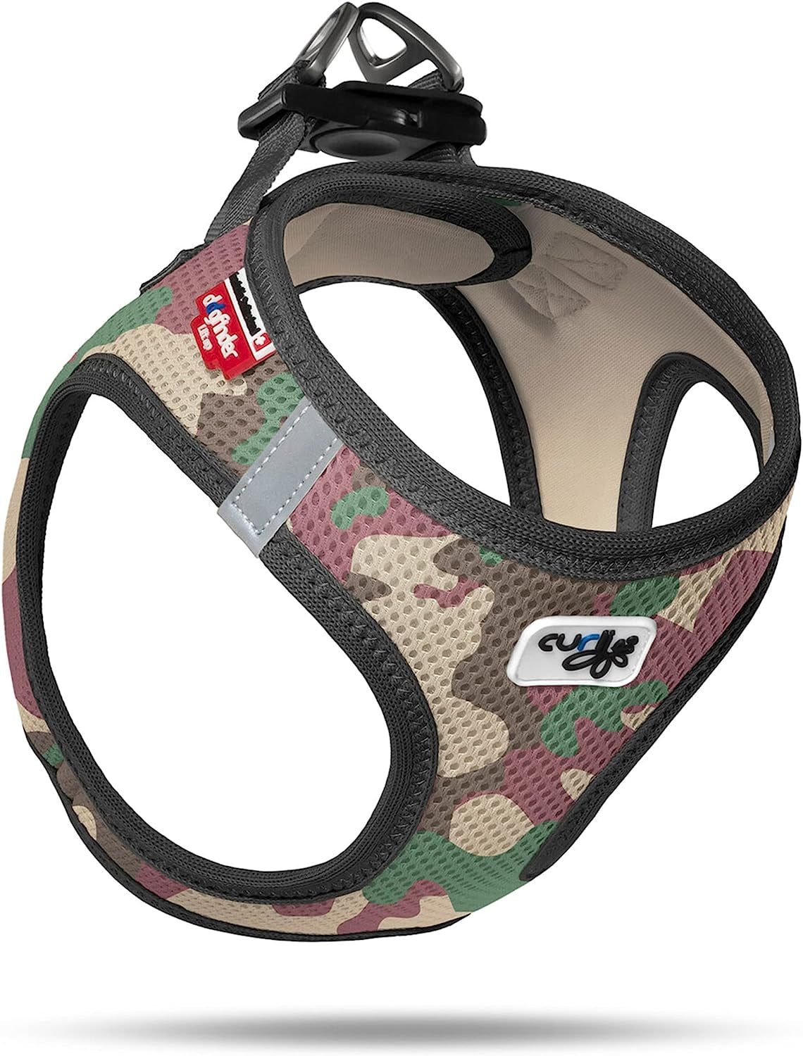 Curli Vest Harness Air-Mesh Dog Harness Pet Vest No-Pull Step-In Harness with Padded Black XS Animals & Pet Supplies > Pet Supplies > Dog Supplies > Dog Apparel Curli Camo Medium 