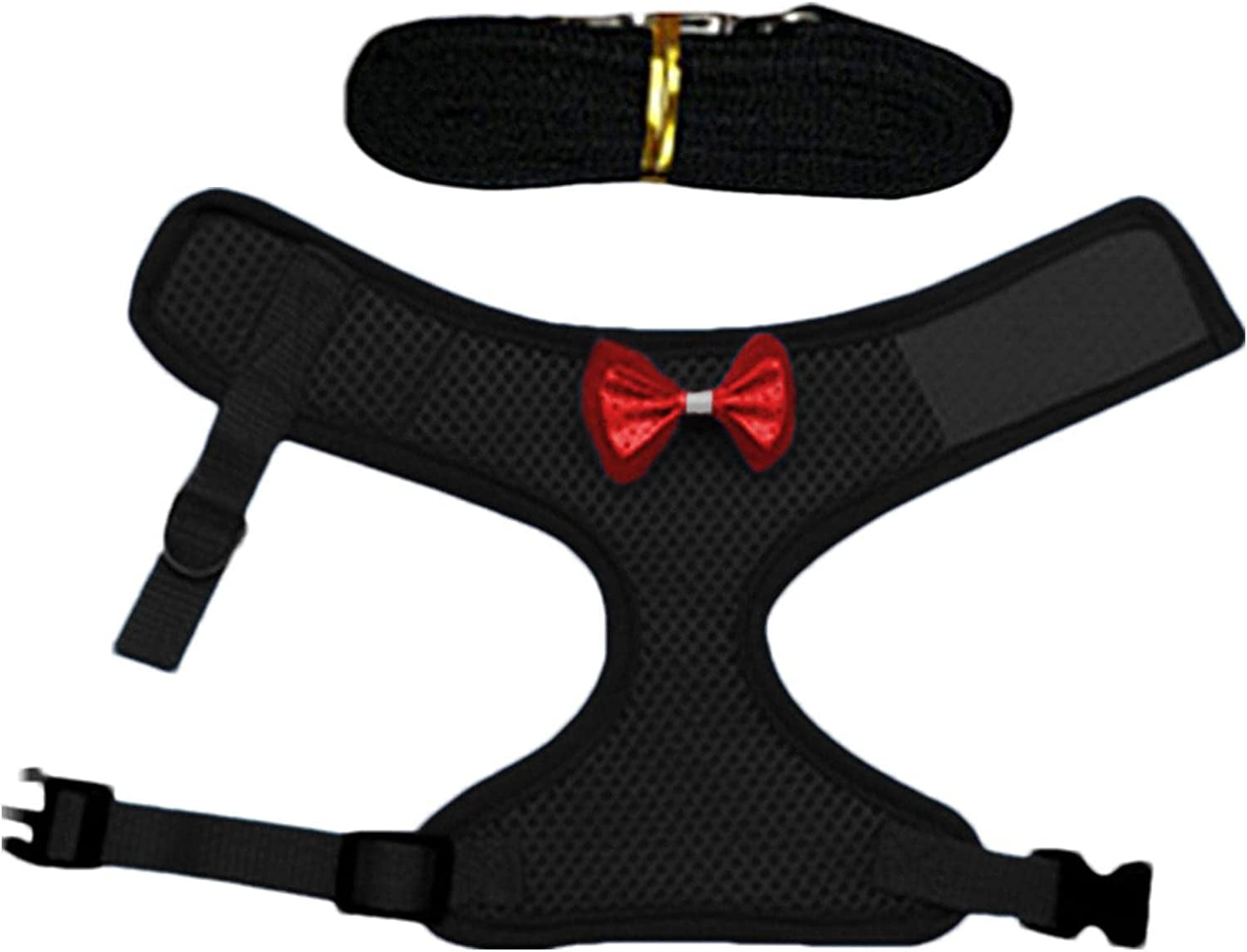 Chicken Harness | Comfortable Hens Vest with Mesh - Breathable Halloween Christmas Duck Harness for Chicken Duck Puppy Training Walking Emole Animals & Pet Supplies > Pet Supplies > Dog Supplies > Dog Apparel EmoLE Black S 