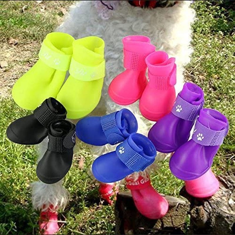 Cdycam Puppy Dogs Candy Colors Anti-Slip Waterproof Rubber Rain Shoes Boots Paws Cover (Black, Large) Animals & Pet Supplies > Pet Supplies > Dog Supplies > Dog Apparel Pesp Blue Size 2: ( L: 1.99" x W: 1.56" ) 